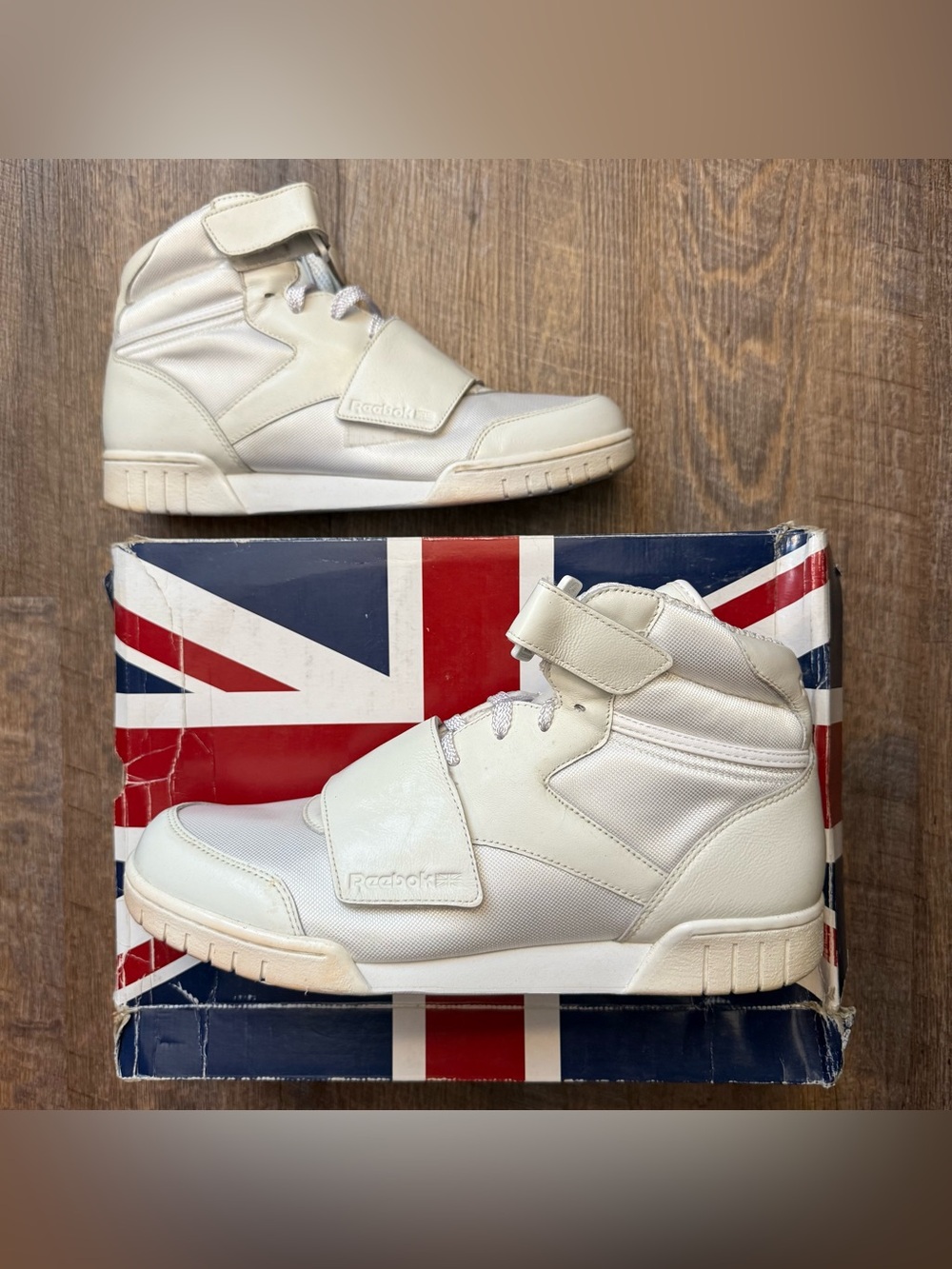 Reebok Ex-O-Fit High S.G. Strap Triple White US Men’s Size 10.5 Sneakers